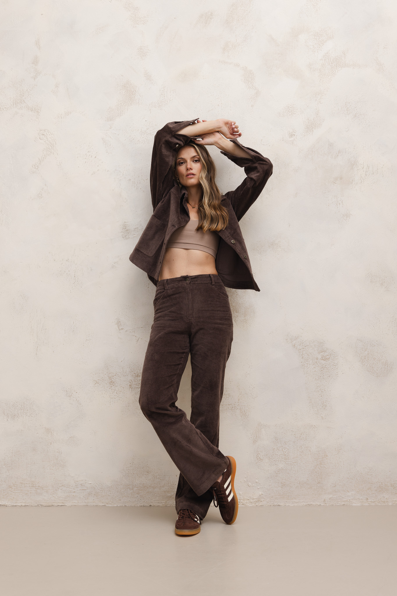 SPODNIE POPPY CZEKOLADOWE XS - Flawless