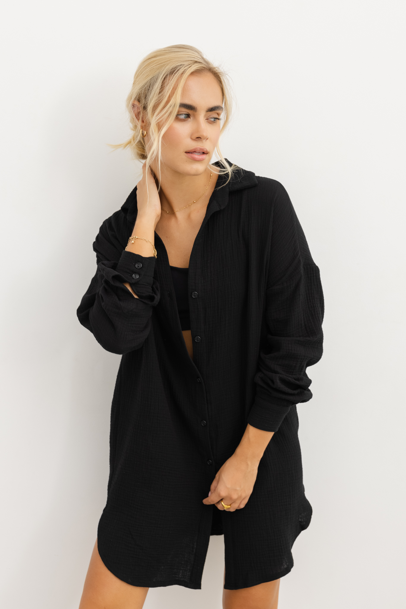 KOSZULA JULIETTE CZARNA S - Flawless