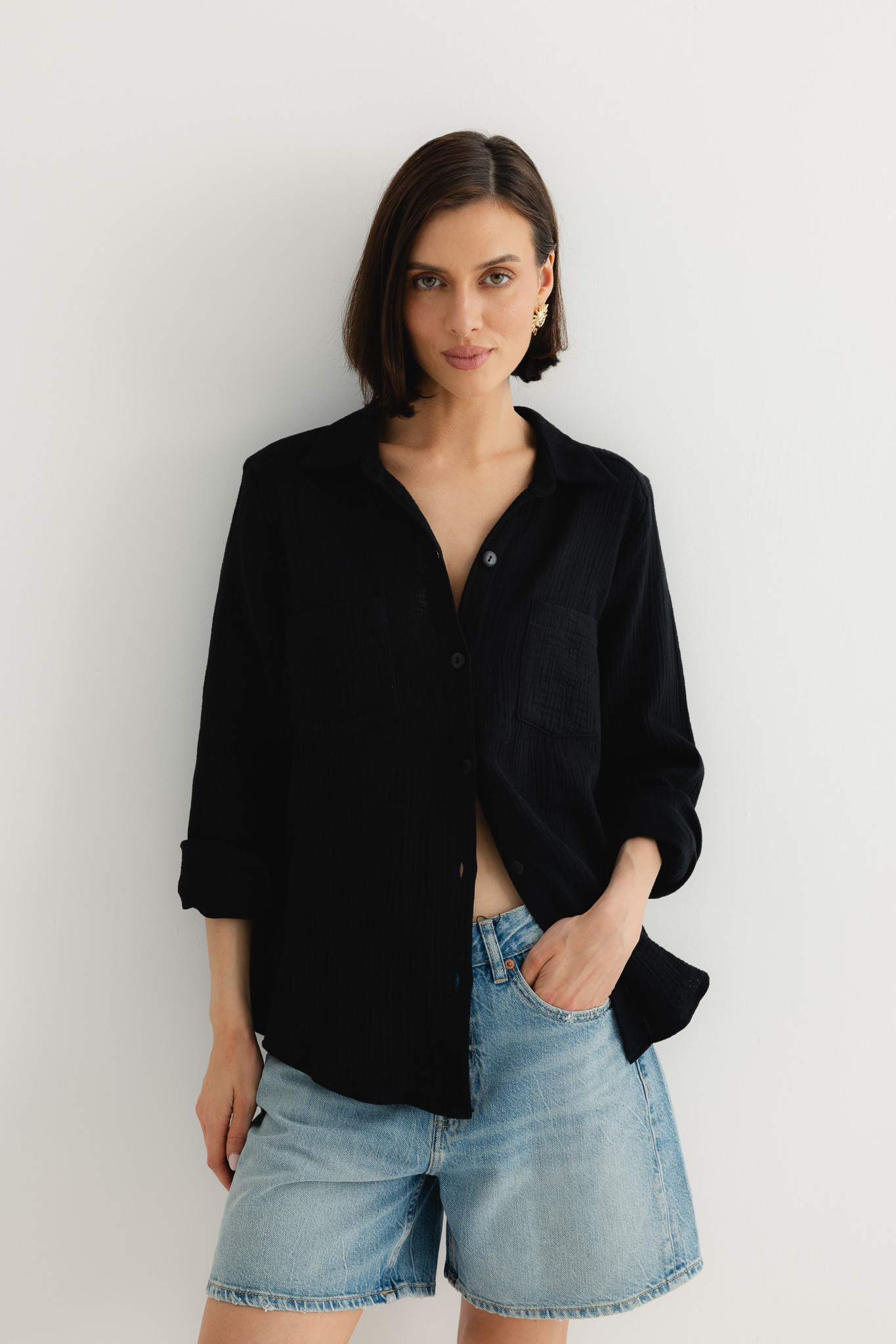 KOSZULA HOLLY CZARNA M - Flawless