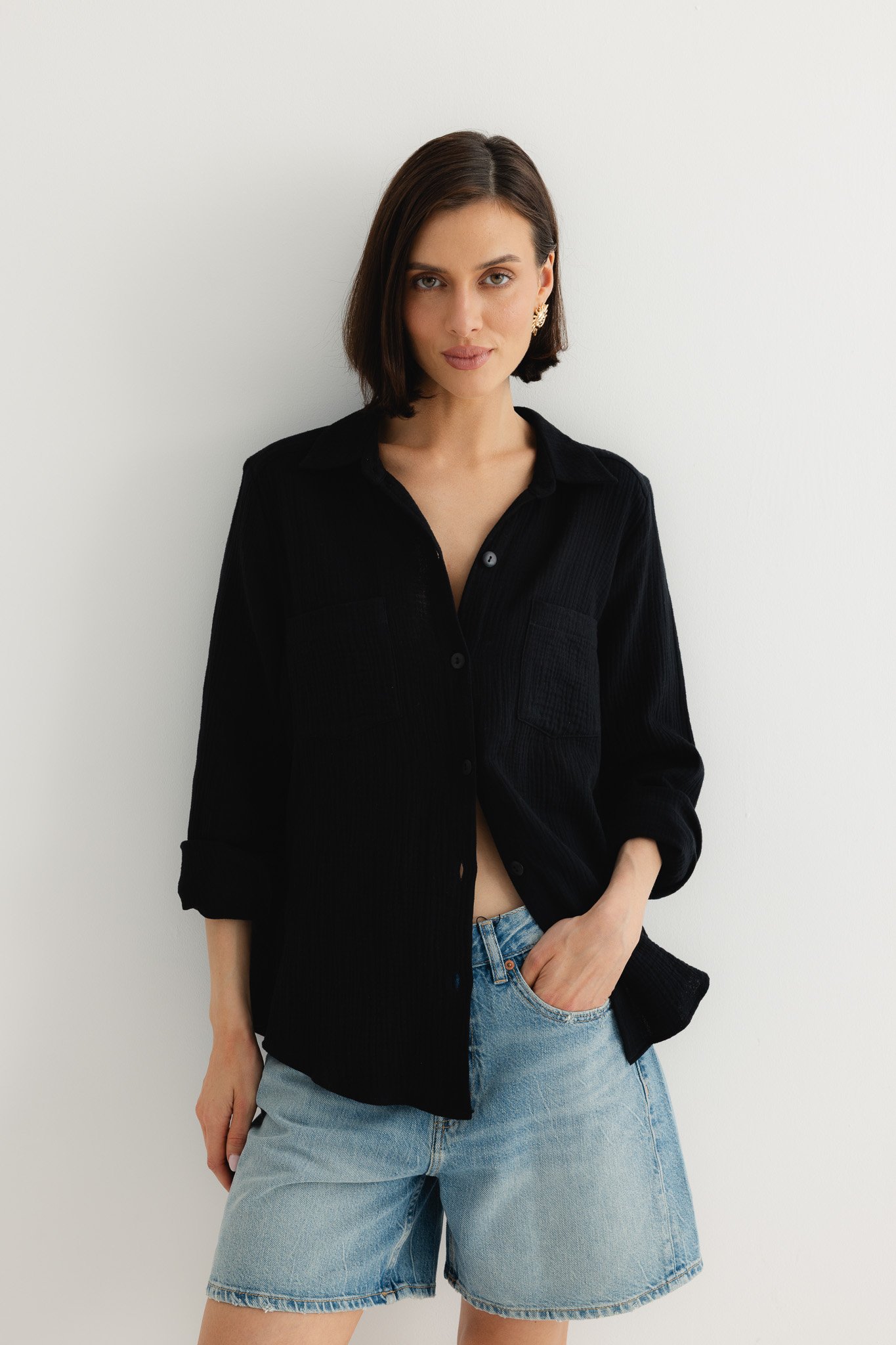 KOSZULA HOLLY CZARNA M - Flawless