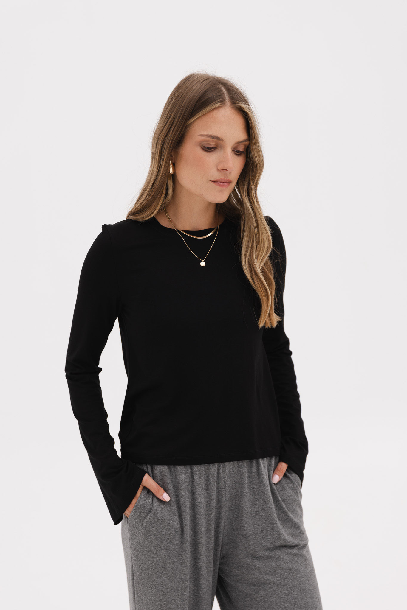 BLUZKA AMBER CZARNA L - Flawless