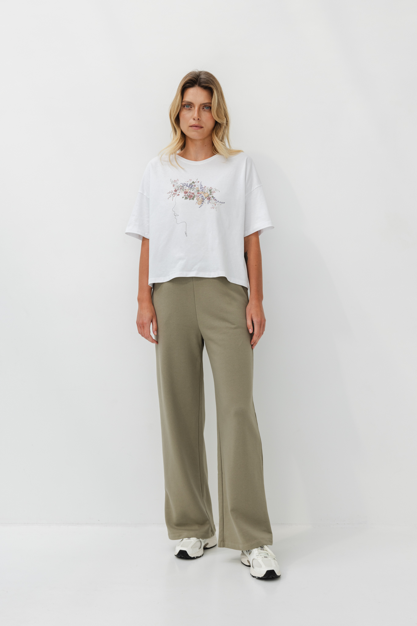 SPODNIE JESS OLIWKA M - Flawless