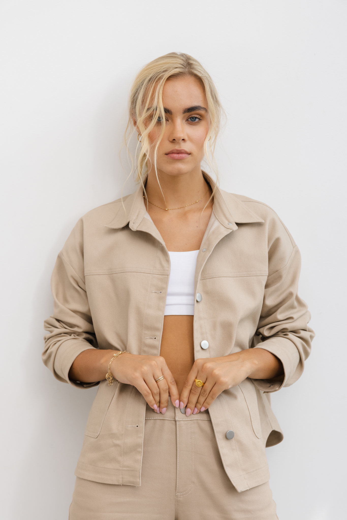 KURTKA KAREN BEŻOWA L - Flawless