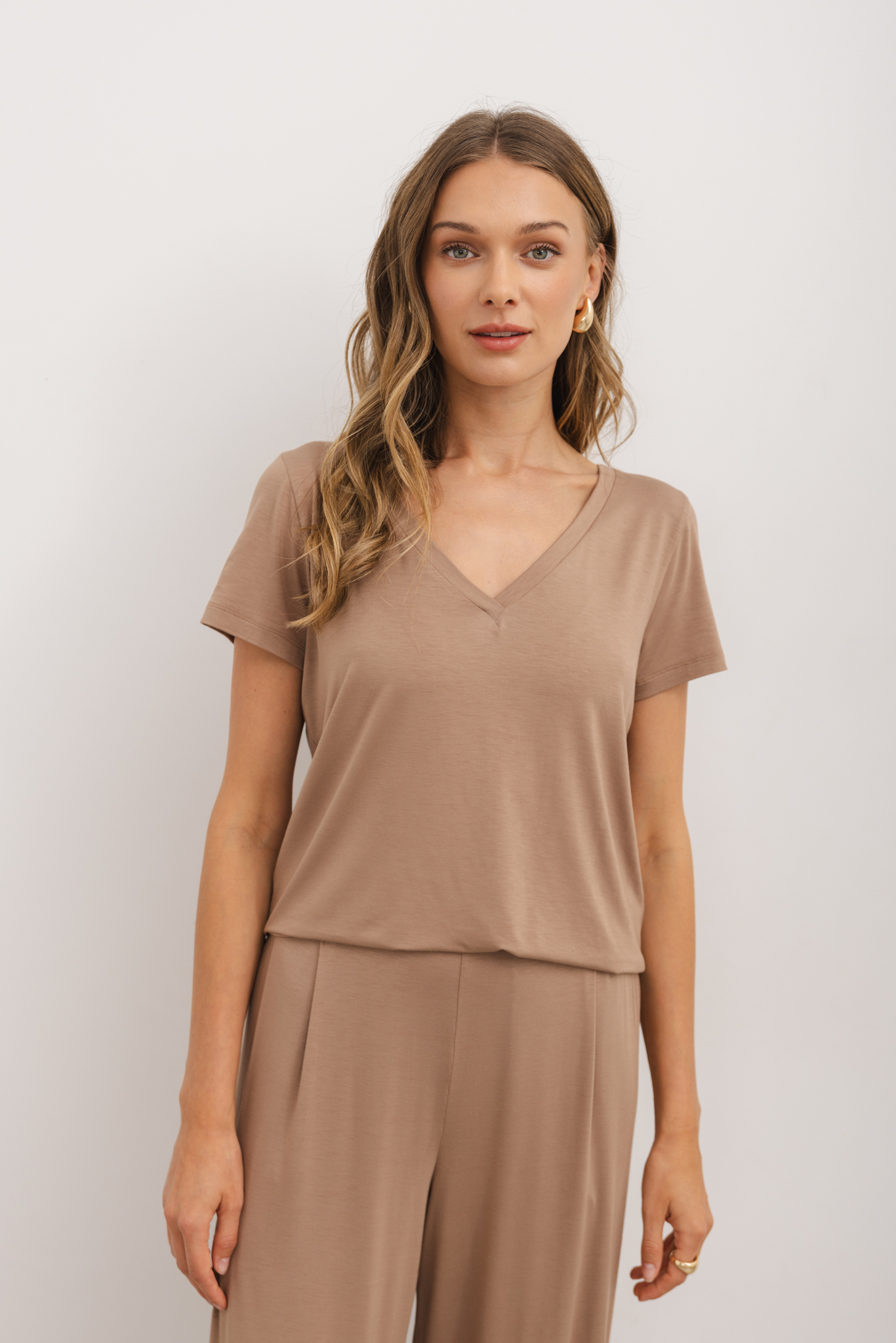 T-SHIRT KLARA MODAL KAKAO XS - Flawless