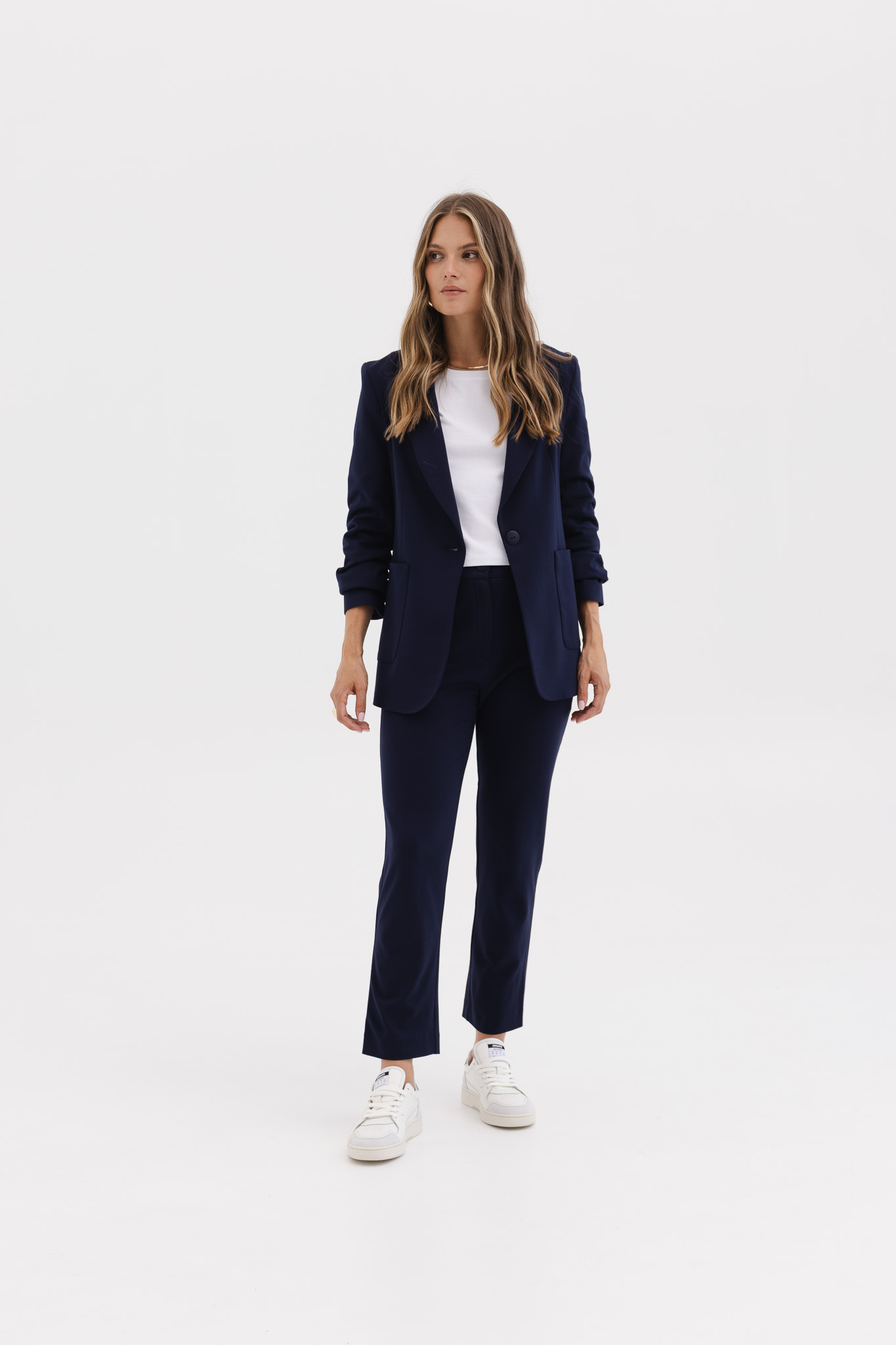 SPODNIE NANCY GRANATOWE XS - Flawless