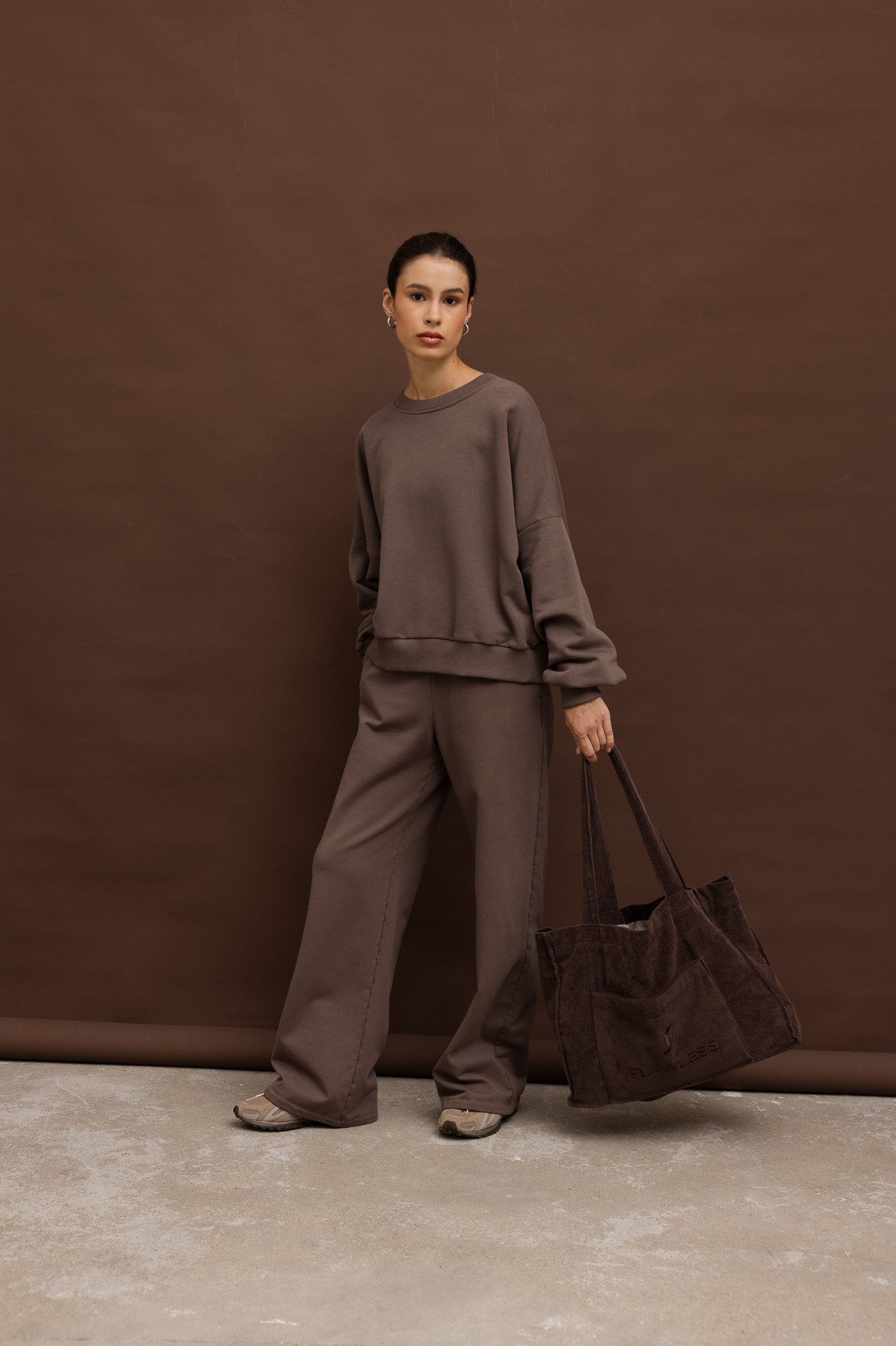 TORBA POPPY CZEKOLADOWA One size - Flawless