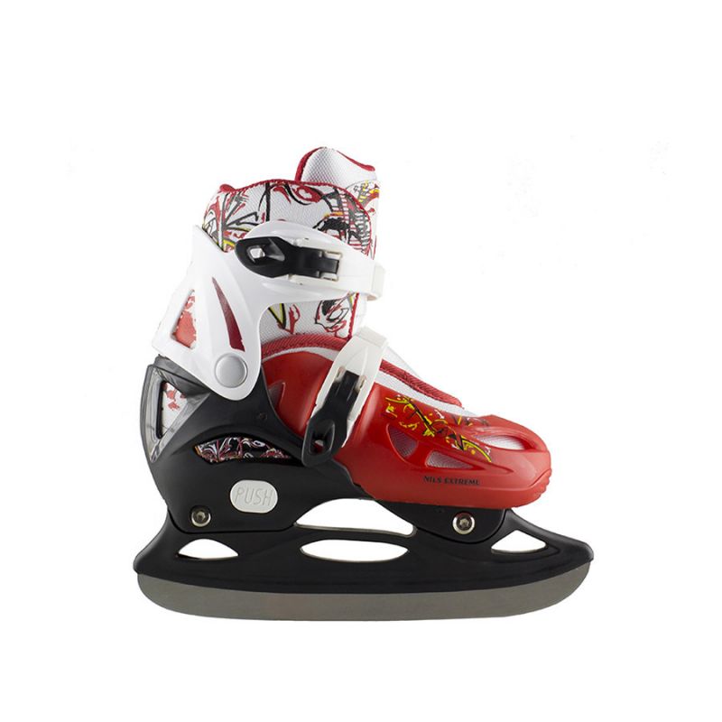 Łyżwy Nils Extreme NH0320A - czerwone, Rozmiar regulowany 31-34