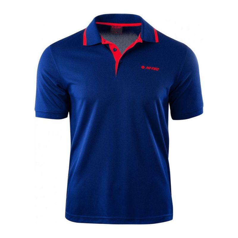 Koszulka polo męska Hi-Tec Site - niebieska, Rozmiar M