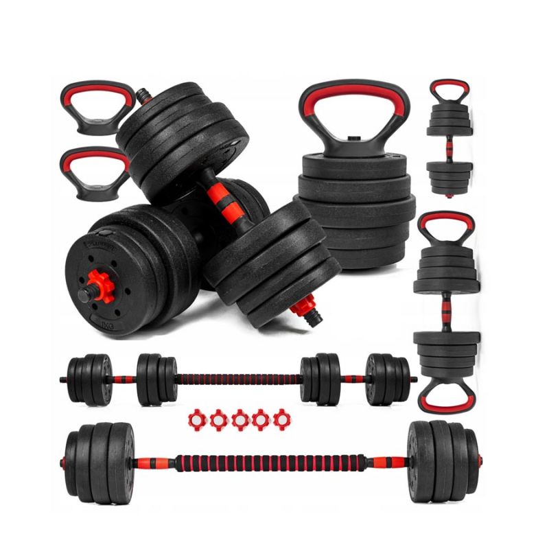 Hantle regulowane 6w1 sztanga kettlebell Sapphire SG-1115K 2x15kg