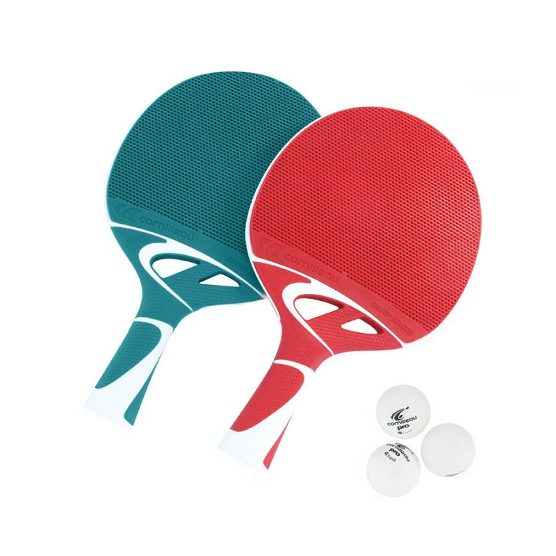 Zestaw do ping ponga Cornilleau Tacteo DUO 455350 Outdoor - 2 rakietki + 3 piłeczki