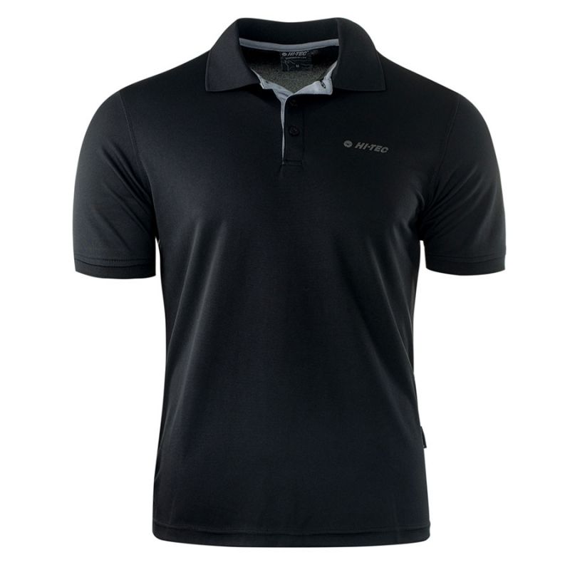 Koszulka polo męska Hi-Tec Site - czarna, Rozmiar M
