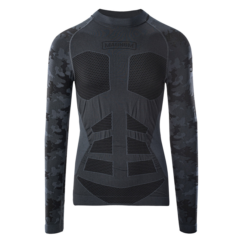 Koszulka termoaktywna Magnum Camo Top, męska - szara, Rozmiar M