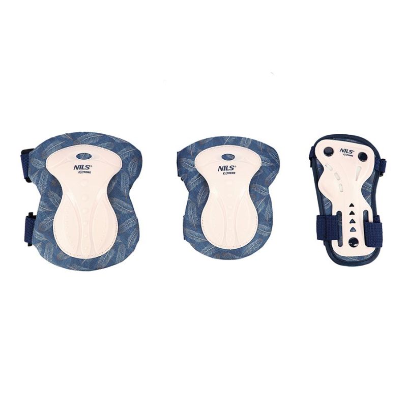 Zestaw ochraniaczy Nils Extreme H727 - różowe, Rozmiar M