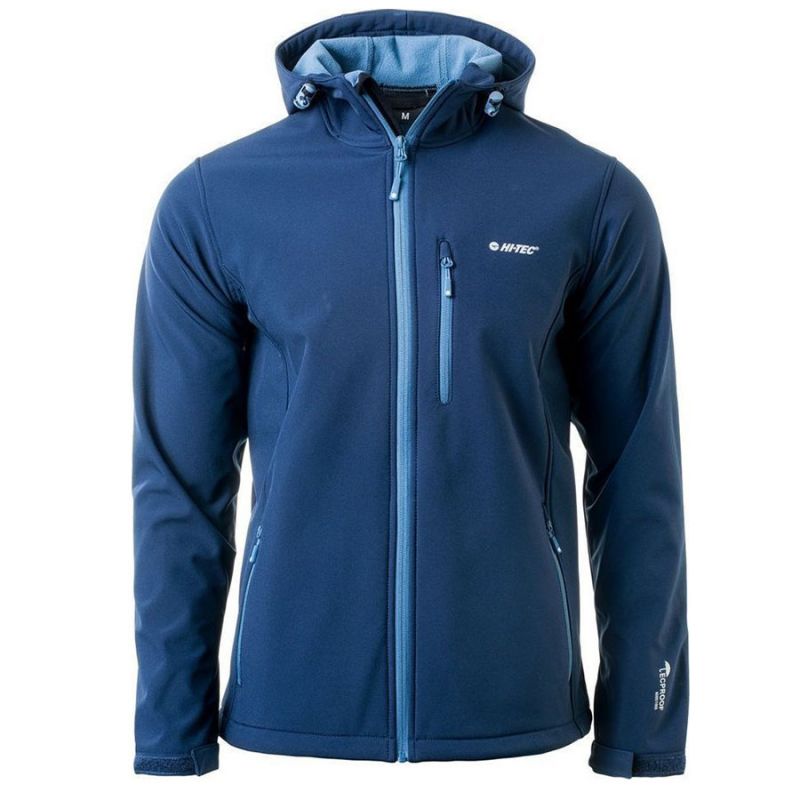 Kurtka męska Softshell Hi-Tec Caen - niebieska, Rozmiar M