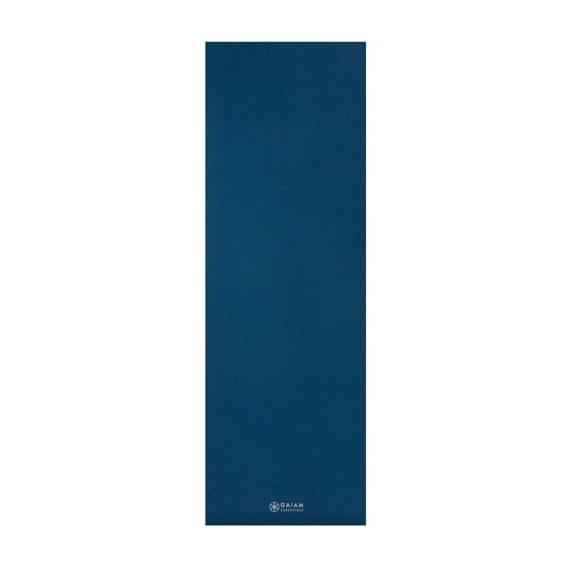 Mata do jogi Gaiam Essentials Navy z paskiem 63314 6 mm