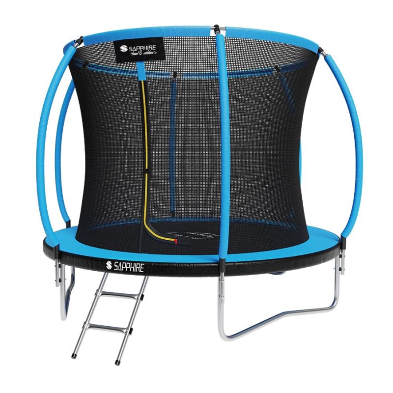 Trampolina Sapphire ST-1010W 10FT 312 cm z siatką wewnętrzną + drabinka GRATIS - niebieska