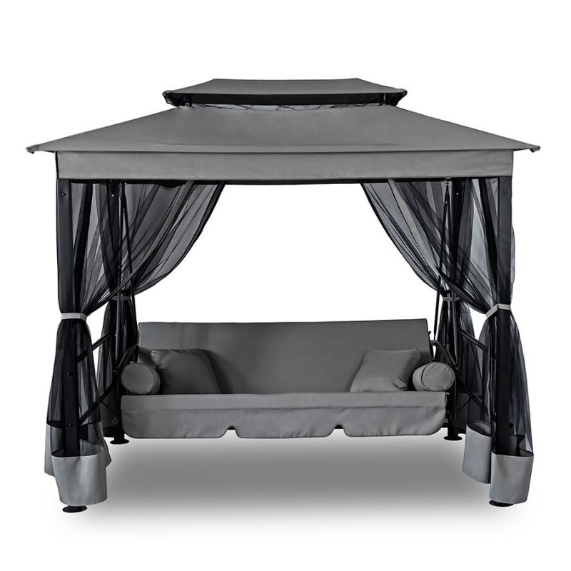 Huśtawka ogrodowa z moskitierą Sapphire ST-770 MIAMI - szara