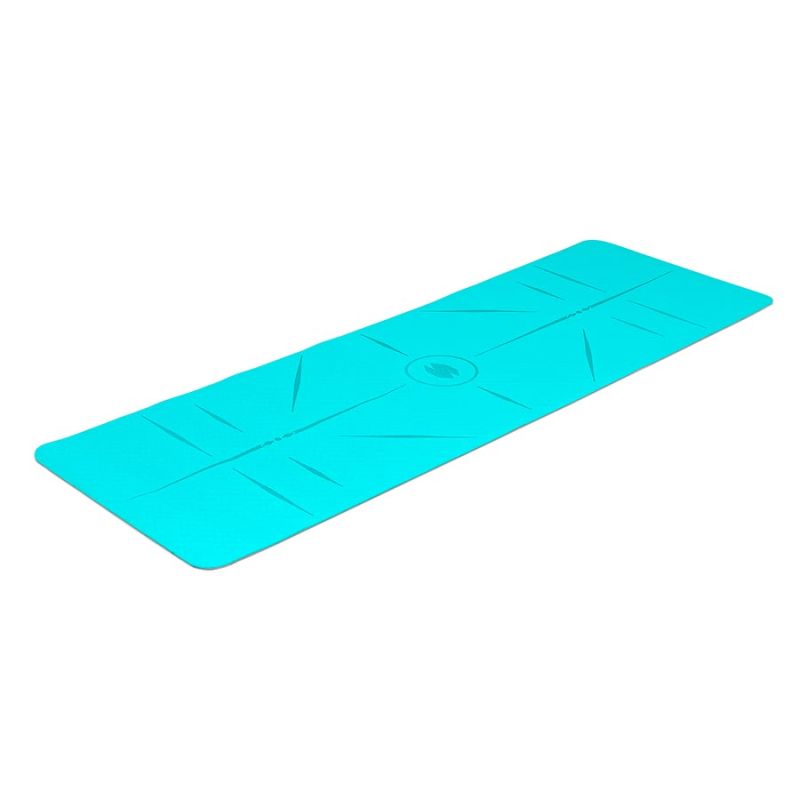 Mata do ćwiczeń z paskiem Sapphire TPE SG-1128 6 mm - miętowa