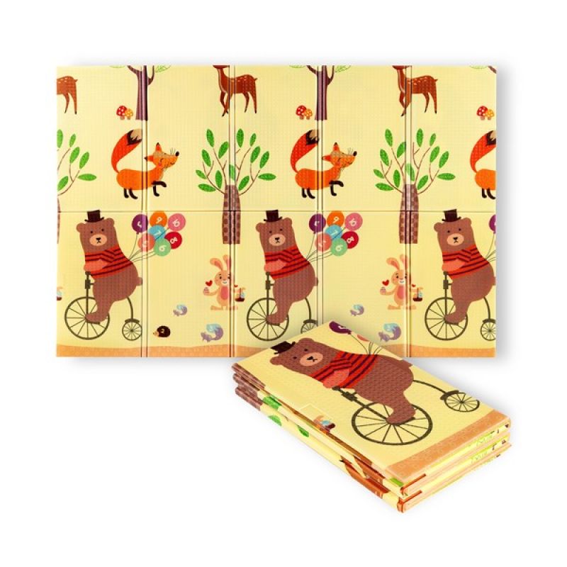 Mata dziecięca składana Nils Fun MD05 Forest 190x150cm