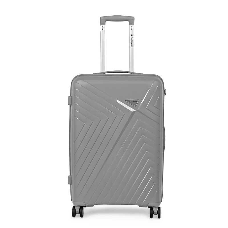 Walizka na kółkach twarda Sapphire ST-3030P szara - średnia M