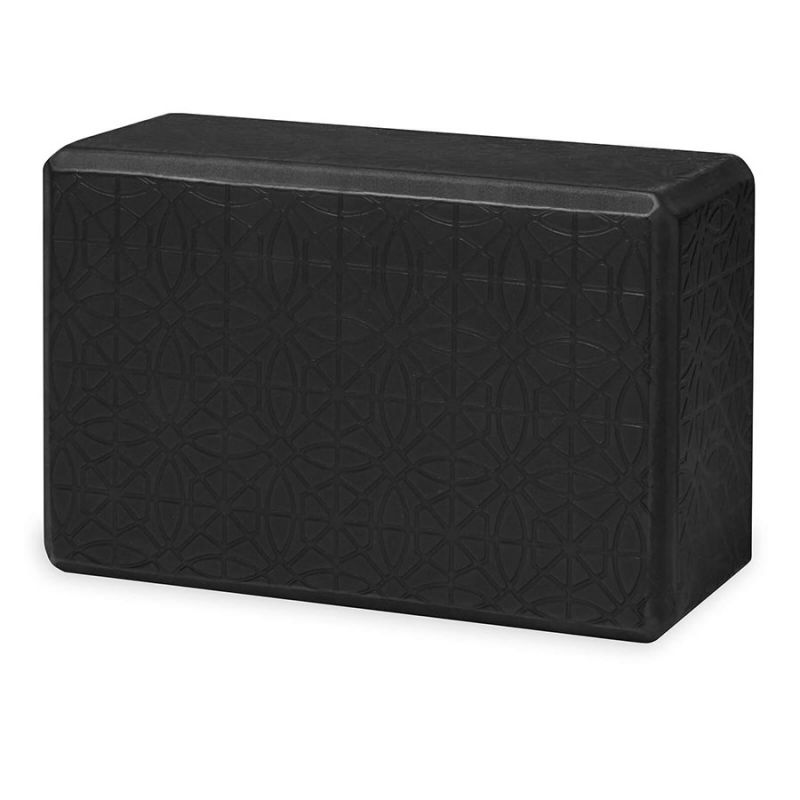 Kostka do jogi z pianki Gaiam Embossed Black 63438