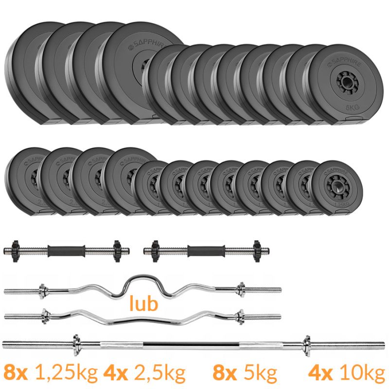 Zestaw obciążeń Sapphire Solid 115 kg