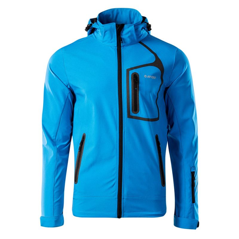 Kurtka męska Softshell Hi-Tec Nils - błękitna, Rozmiar M