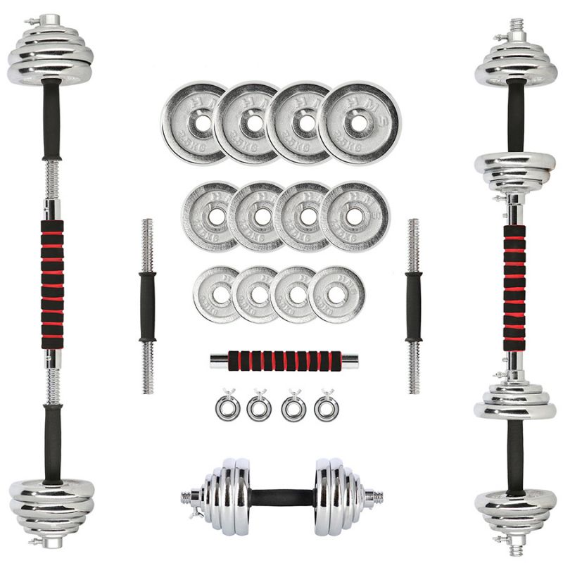 Sztangielki - sztanga w walizce chrom HMS STC21 2x10kg