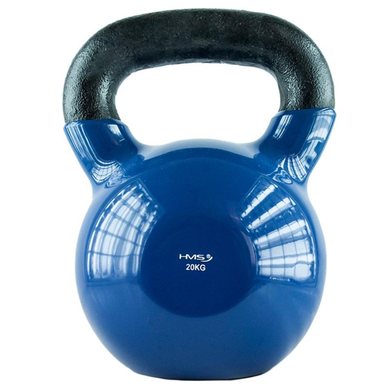 Kettlebell żeliwny HMS KNV20 z powłoką winylową 20 kg - niebieski