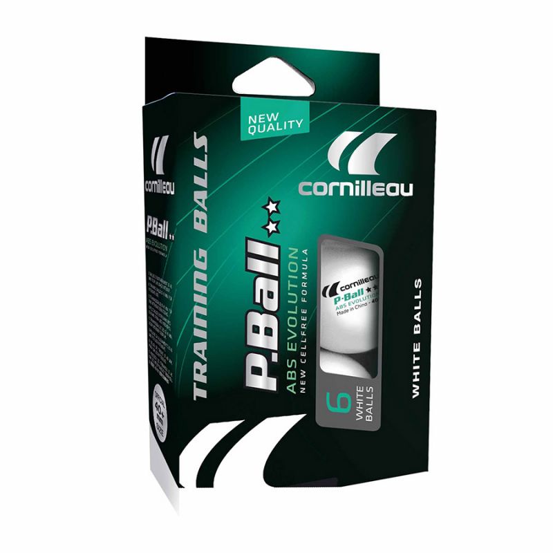 Piłeczki do ping ponga Cornilleau P-BALL 2* - 6 SZT. - białe