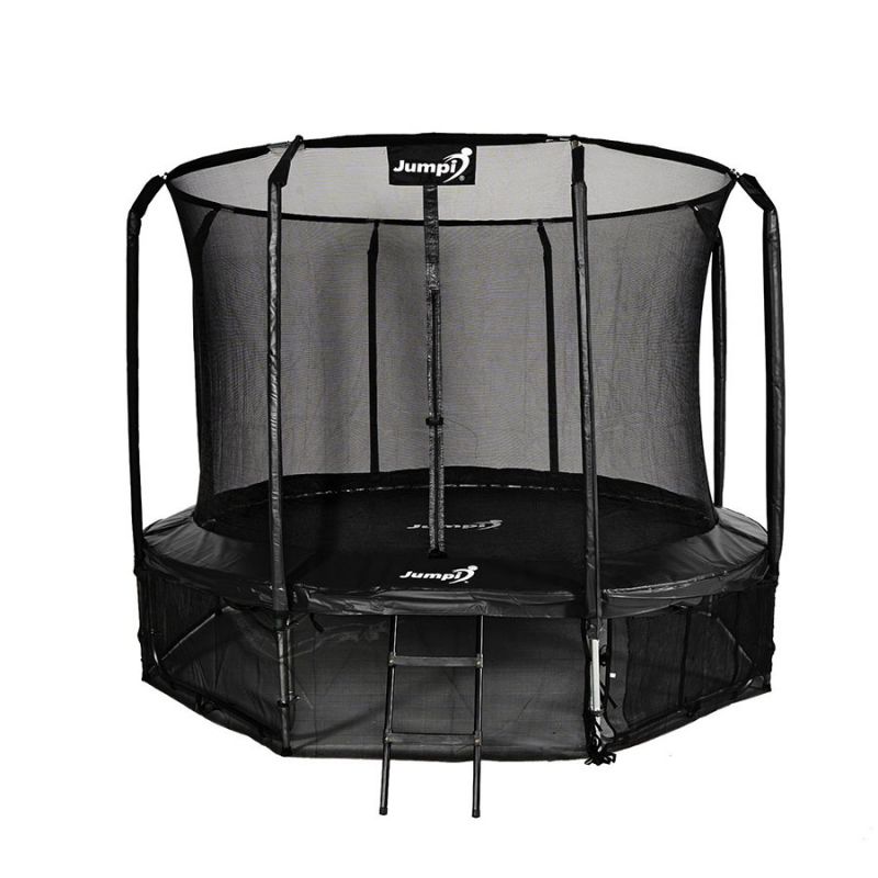 Trampolina ogrodowa Jumpi Maxy Comfort 374cm/12FT z siatką wewnątrzną - czarna
