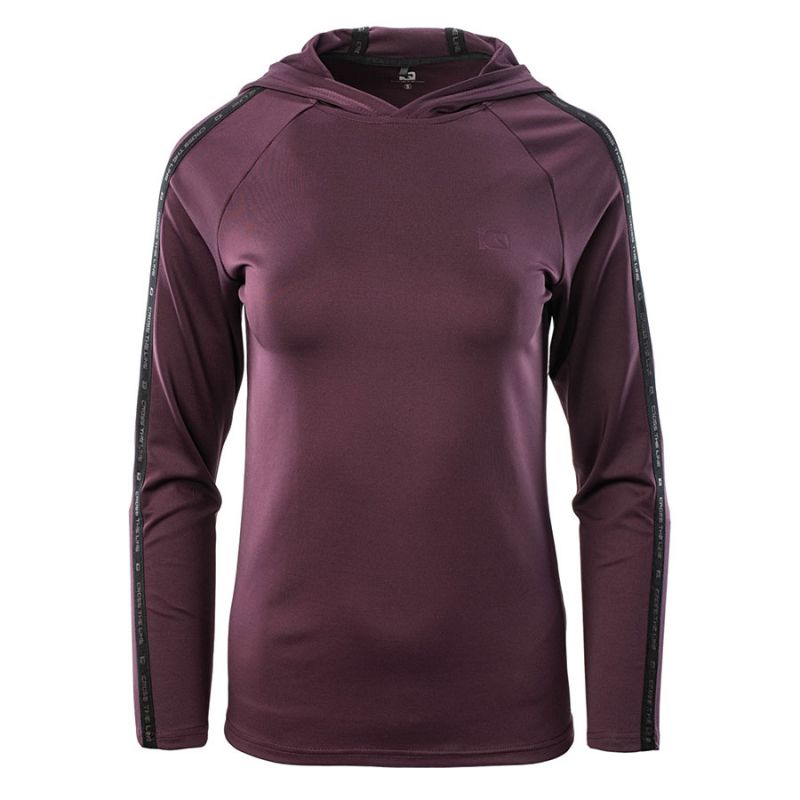 Bluza damska z kapturem IQ Boyna WMNS - purpurowa, Rozmiar XS