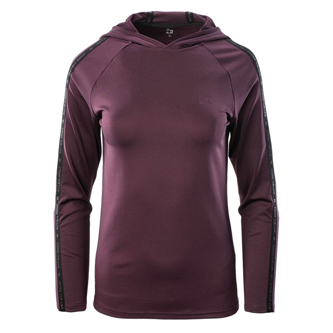 Bluza damska z kapturem IQ Boyna WMNS - purpurowa, Rozmiar XS