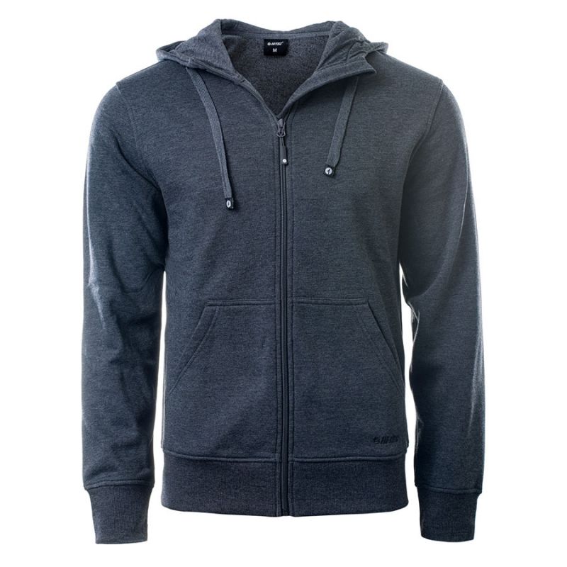 Bluza męska z kapturem Hi-Tec Silian II - ciemnoszara, Rozmiar XL