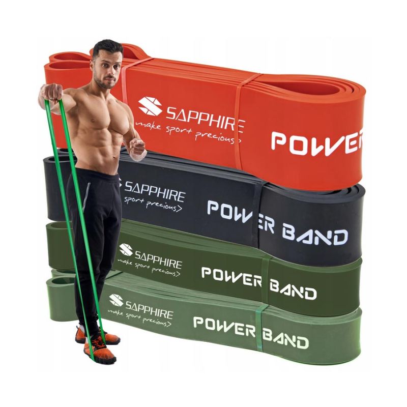 Zestaw gum Sapphire Power Band - 4 sztuki, pakiet HARD