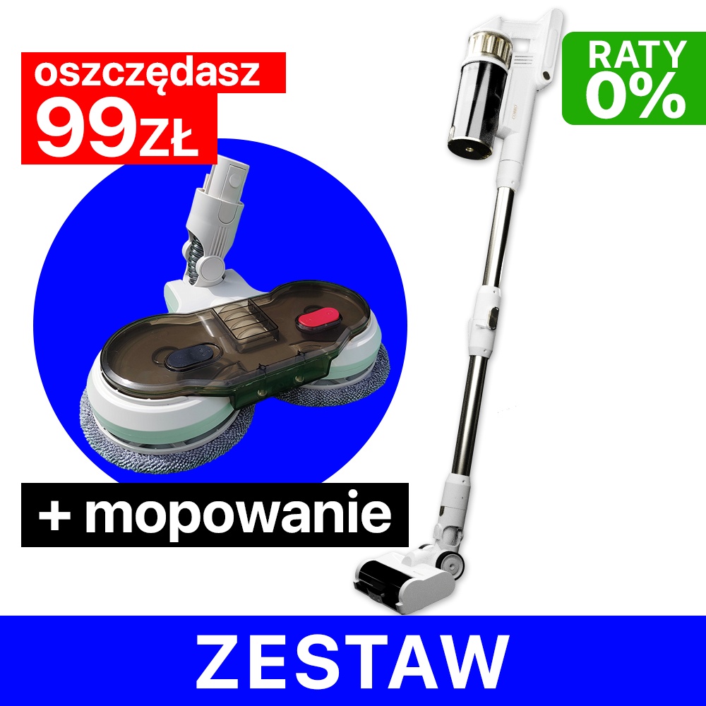 Zestaw: Odkurzacz pionowy COBBO G7 + końcówka mopująca