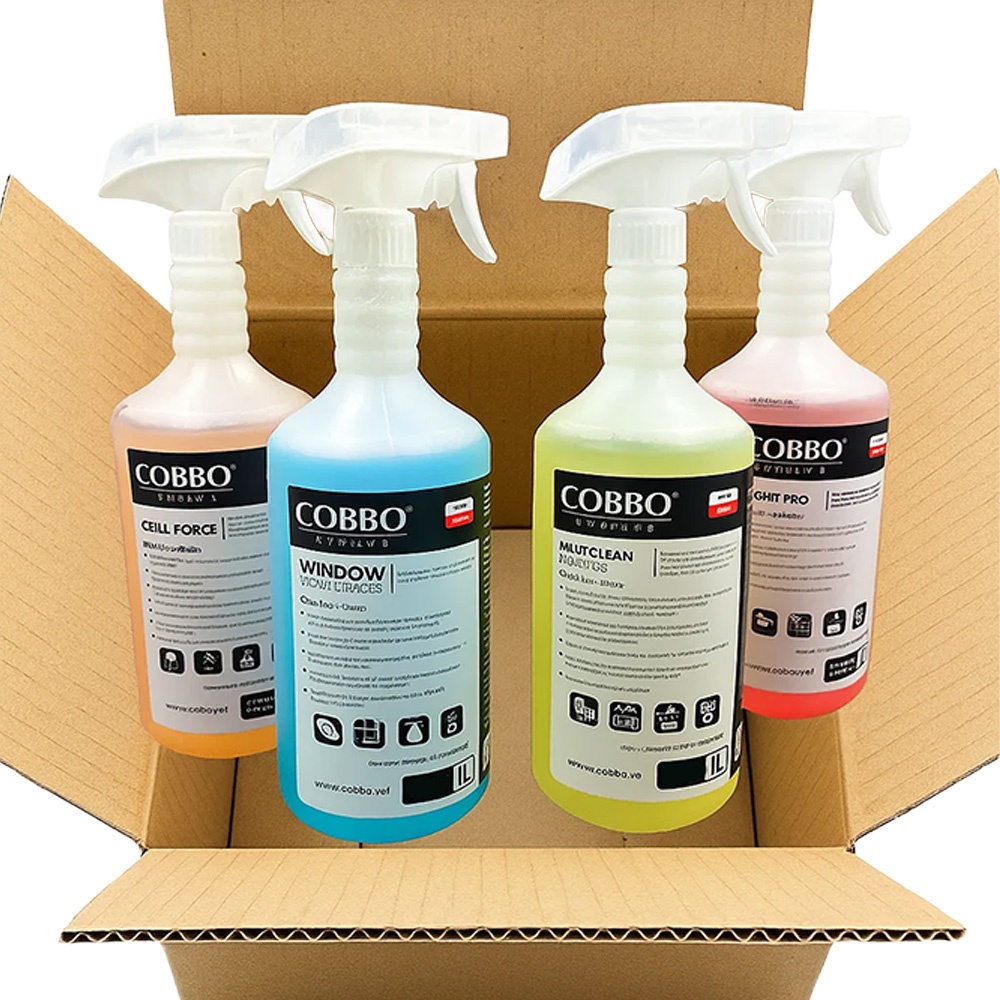 COBBO Zestaw Clean Box – pakiet 4 profesjonalnych środków czystości