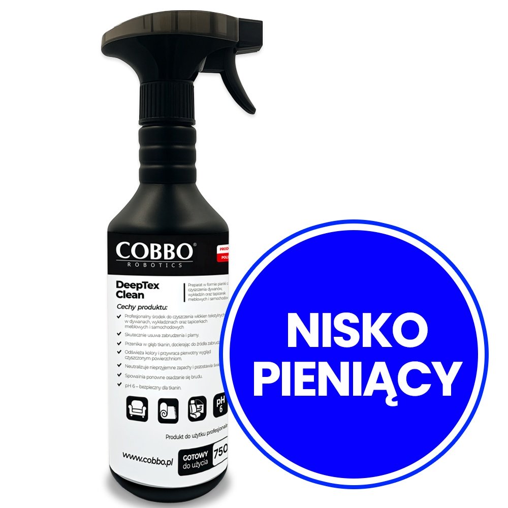 COBBO DEEPTEX CLEAN – płyn niskopieniący do czyszczenia tapicerki, dywanów i wykładzin