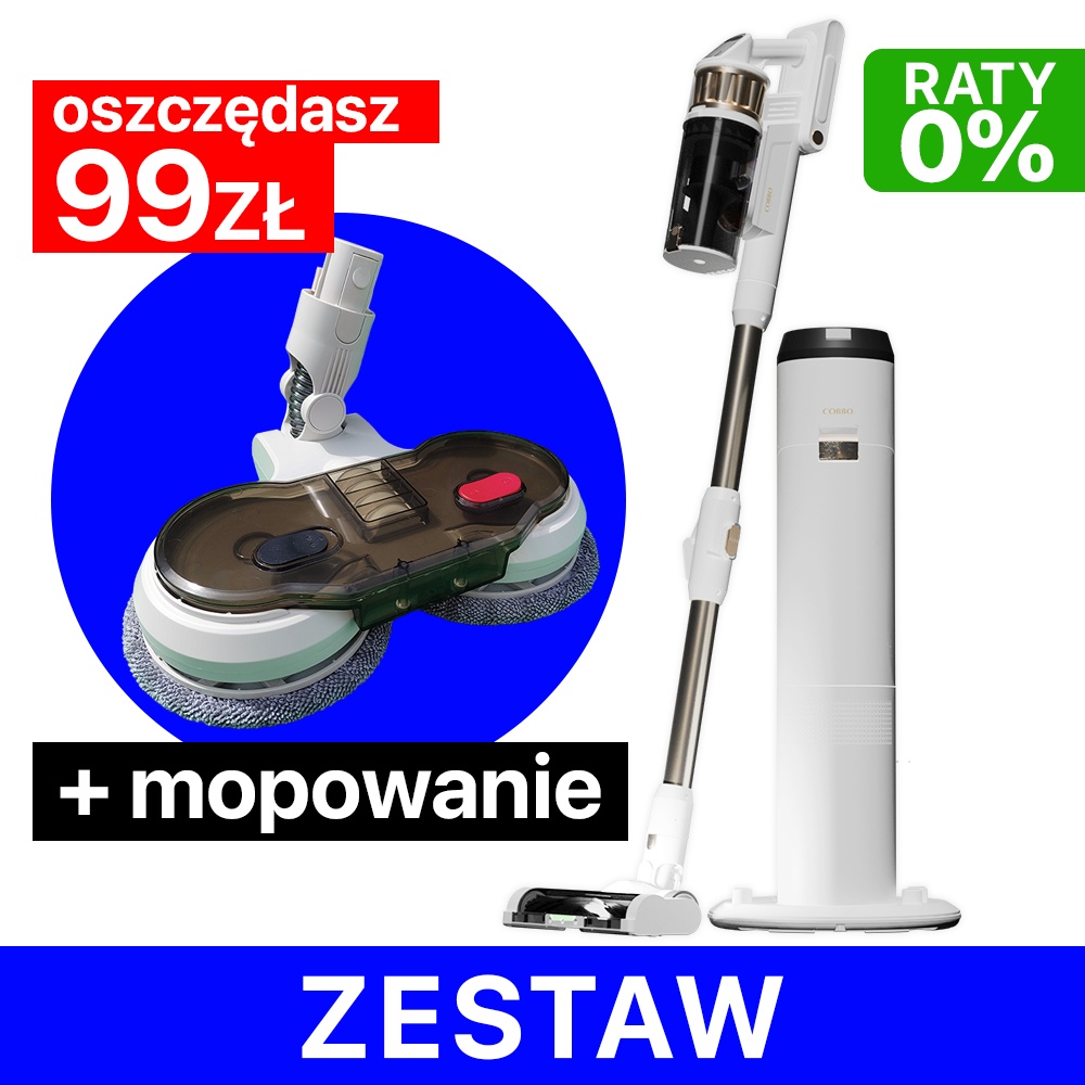 Zestaw: Odkurzacz pionowy COBBO G7 PRO + końcówka mopująca