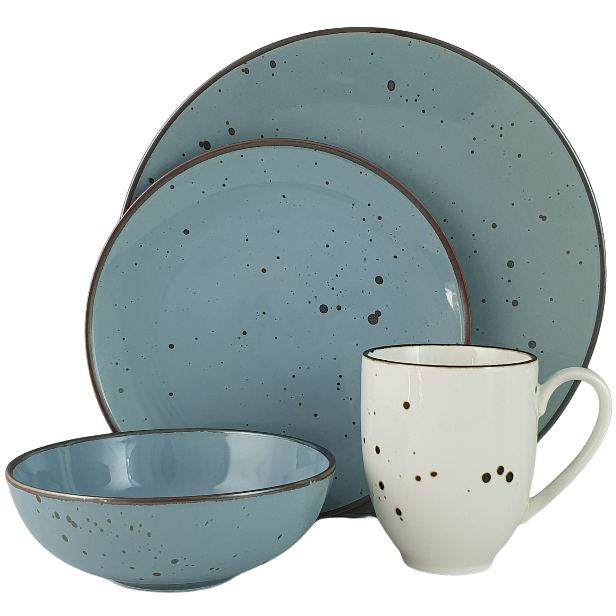 COTTAGE JEANS, CREAM kubek zestaw 6 os. 24 szt. - Alumina Bogucice