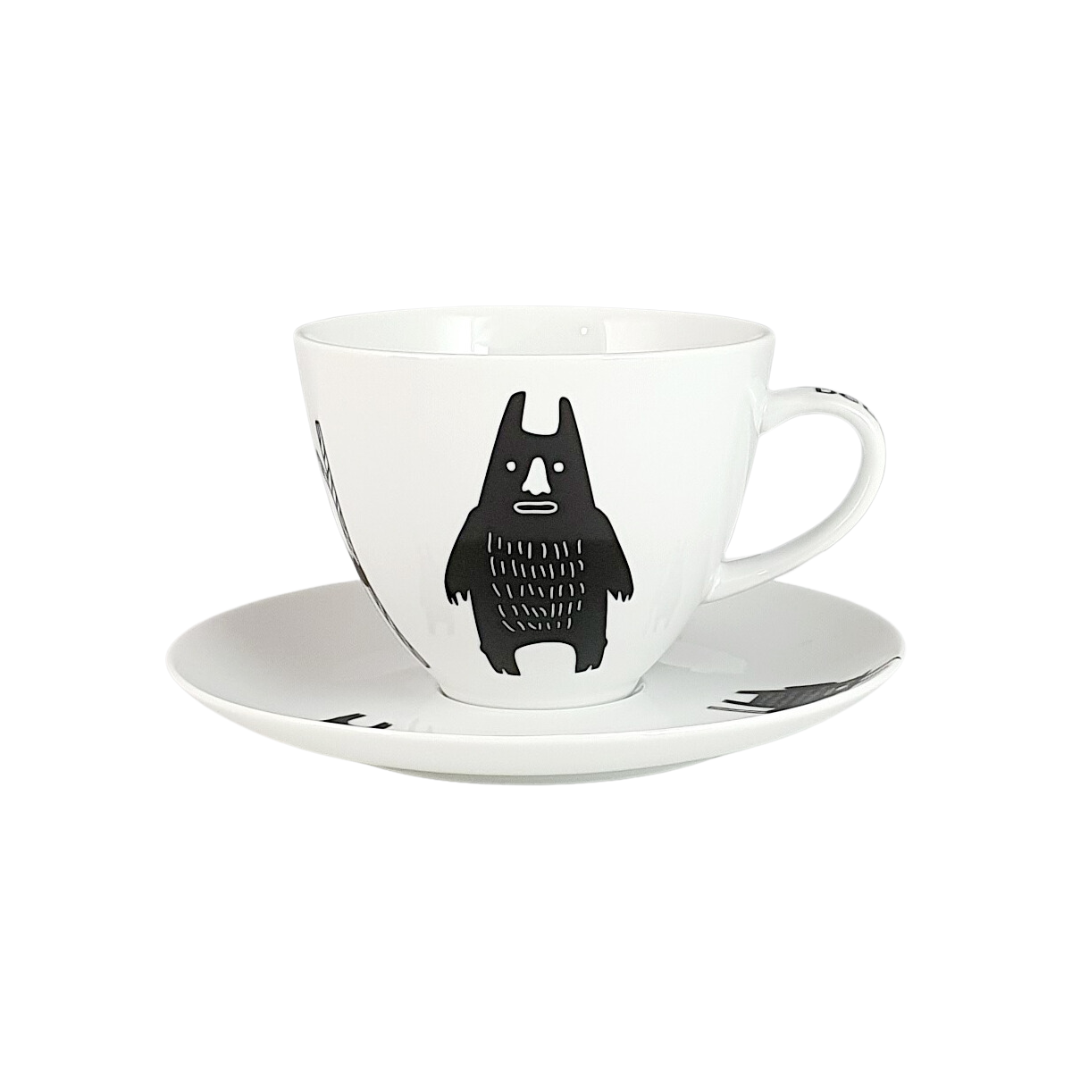 BEBOK filiżanka ze spodkiem jumbo skośne