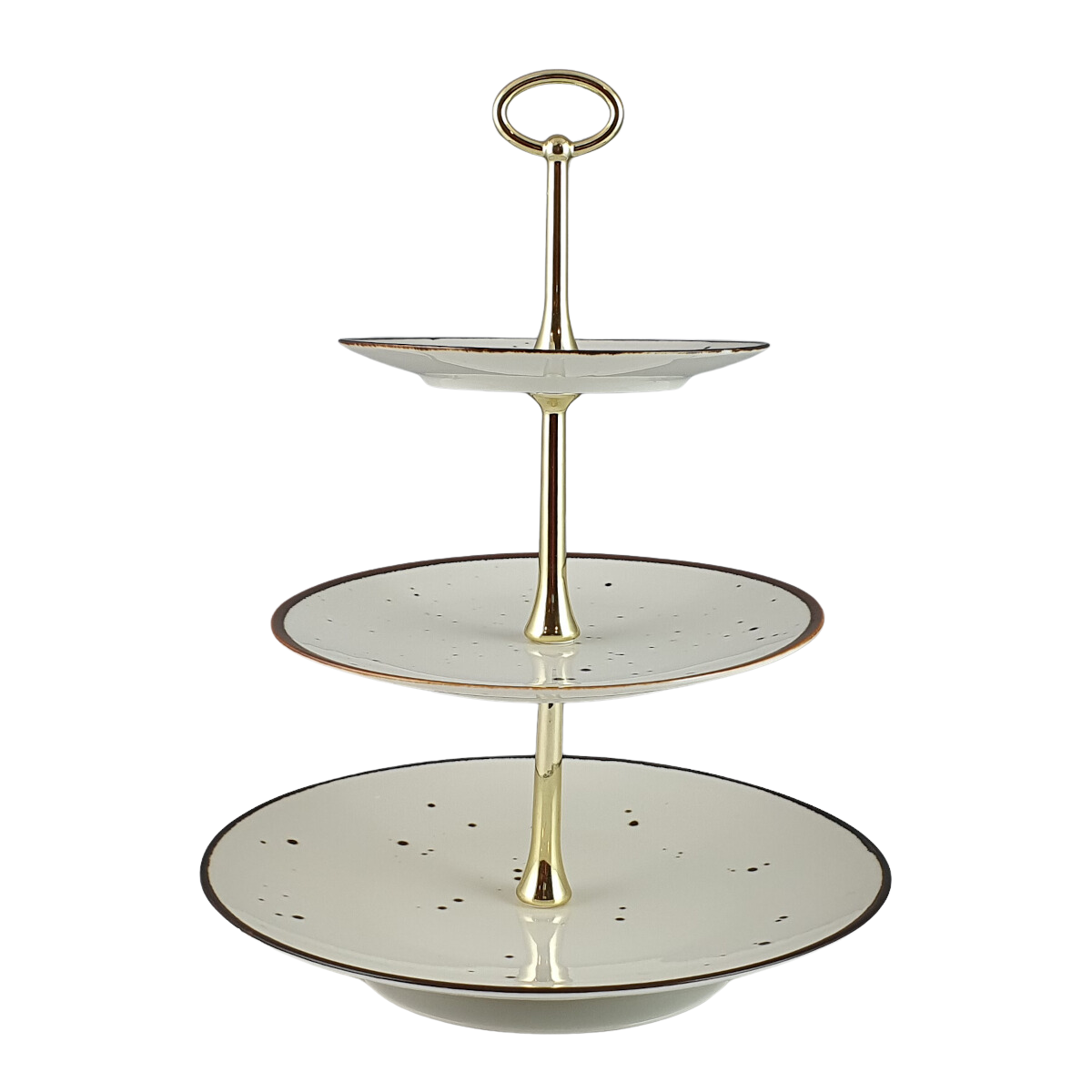 COTTAGE CREAM ETAŻERKA/PATERA 3 POZIOMOWA - Alumina Bogucice