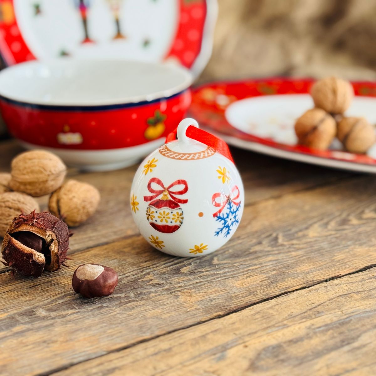 CICHA NOC new bombka porcelanowa