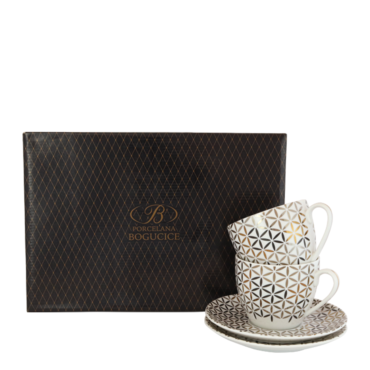 LENTA zestaw 2 filiżanek ze spodkiem PS25