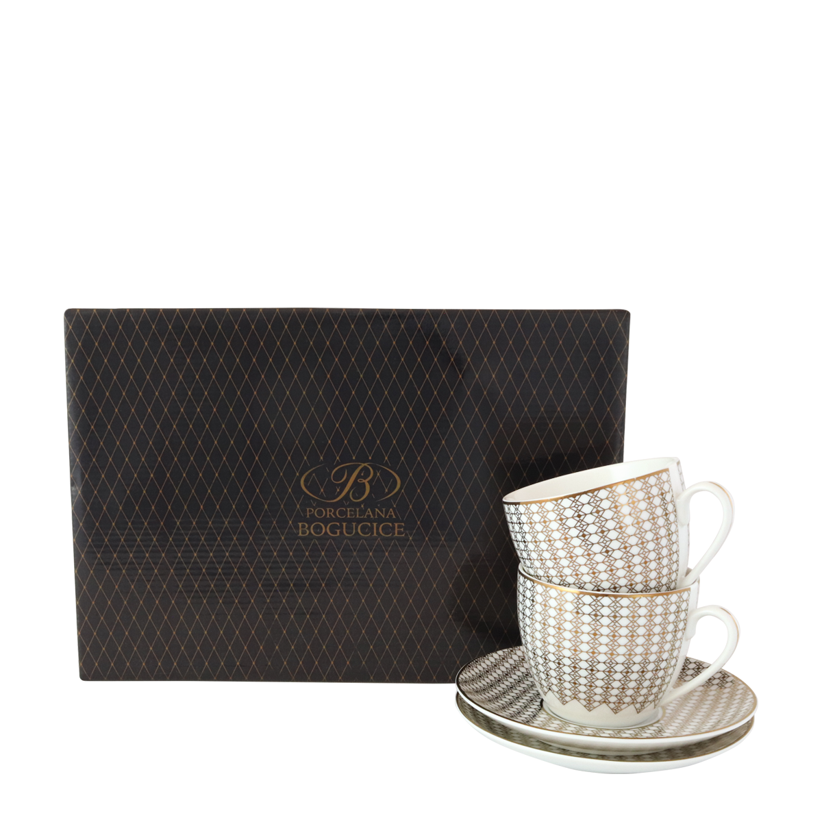 MUSKAT zestaw 2 filiżanek ze spodkiem PS25