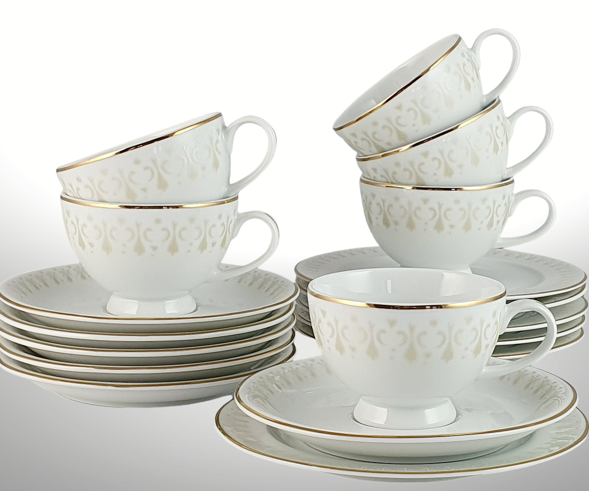 IRYDA GOLD serwis do herbaty 6 osobowy/ 12 sztuk AP101