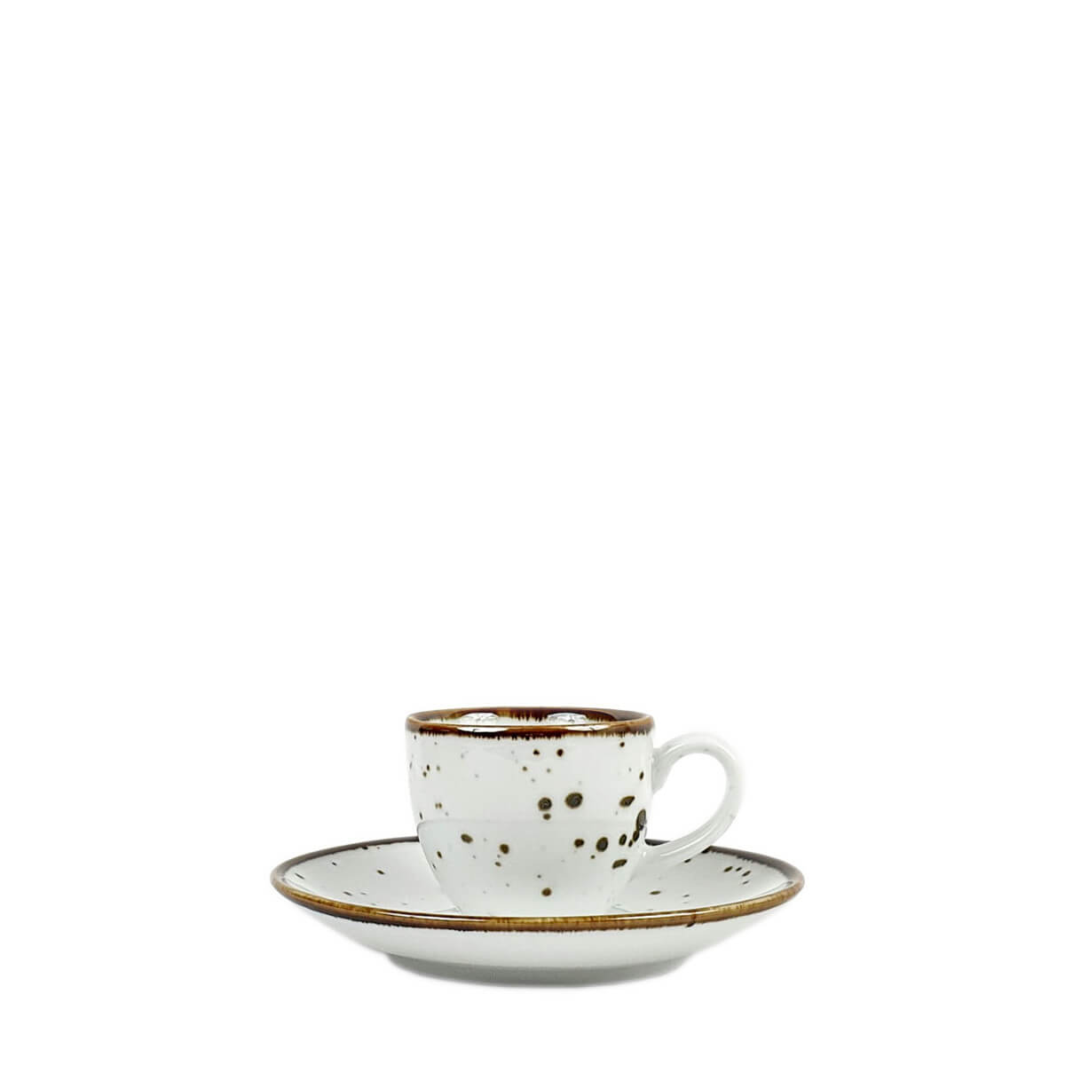 COTTAGE WHITE FILIŻANKA ZE SPODKIEM DO ESPRESSO 80 ml - Alumina Bogucice