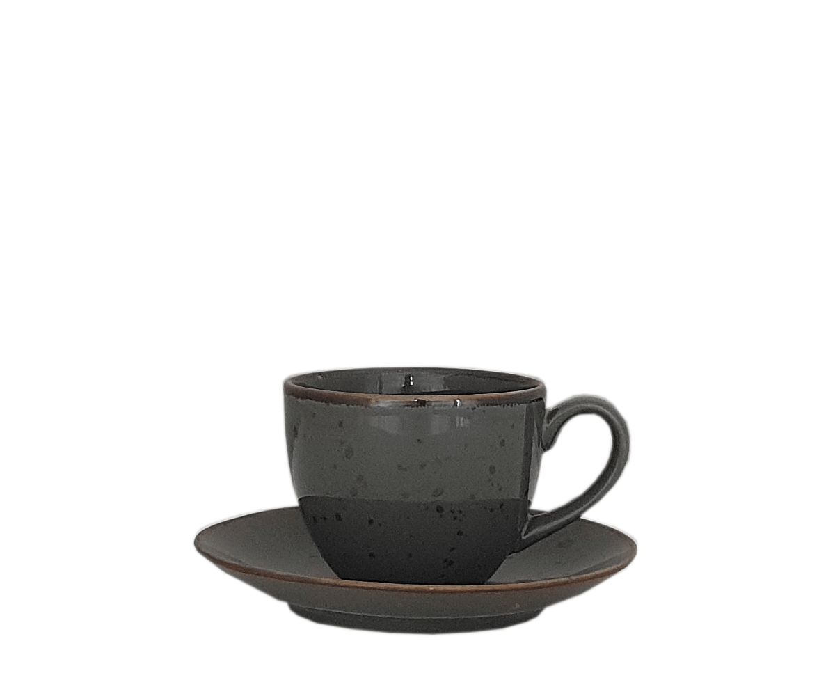 COTTAGE GRAPHITE FILIŻANKA ZE SPODKIEM 300 ml - Alumina Bogucice