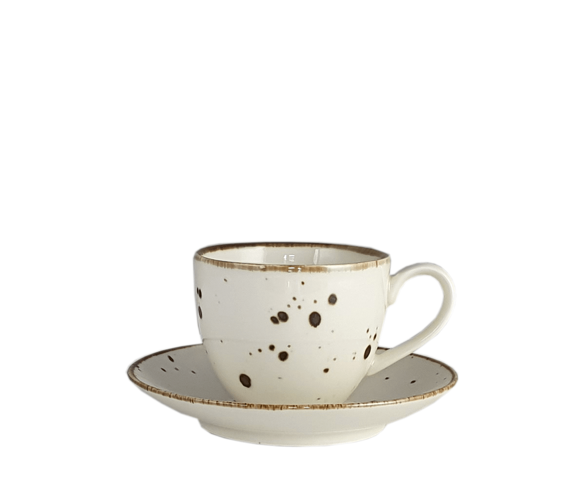 COTTAGE CREAM FILIŻANKA ZE SPODKIEM 300 ml - Alumina Bogucice