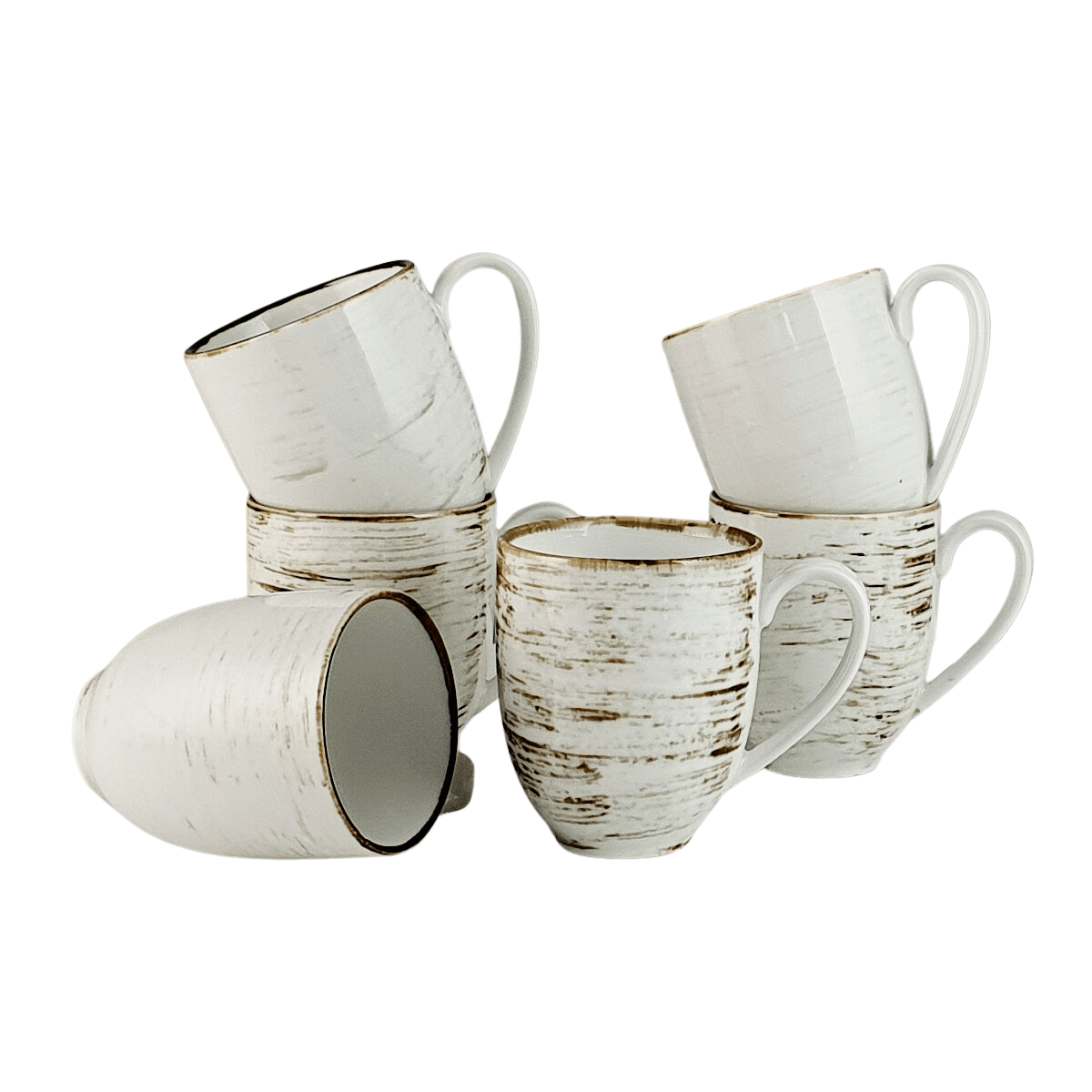 NOSTALGIA WHITE zestaw 6 kubków - Alumina Bogucice